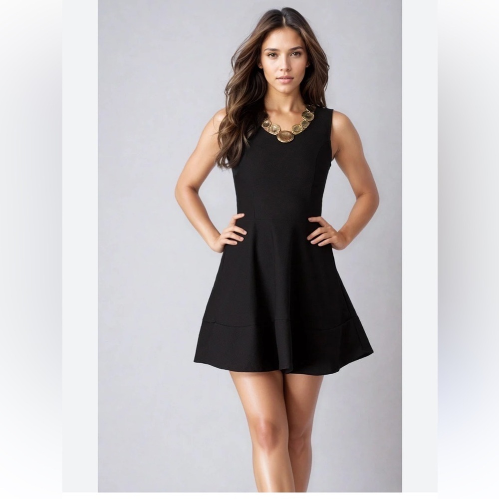 Cynthia Rowley Elegant Black Mini Fit and Flare Dress XS MOVING SALE